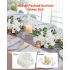 Flower Balls Arrangement Bouquet 10 PCS, 17.7-Inch Diameter Artificial Flower Balls Wedding White Roses Centerpieces
