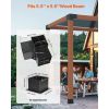 Pergola Bracket Kit, 6x6 Inch (Inner Size 5.5x5.5), 4 Pcs 3-Way Heavy Duty Corner Bracket Woodworks DIY Post Base Kit