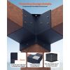 Pergola Bracket Kit, 6x6 Inch (Inner Size 5.5x5.5), 4 Pcs 3-Way Heavy Duty Corner Bracket Woodworks DIY Post Base Kit